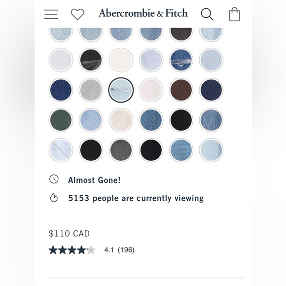 Abercrombie & Finch - Curve Love -Ultra High Rise 90’s Straight Leg Jean- - Picture 11 of 11